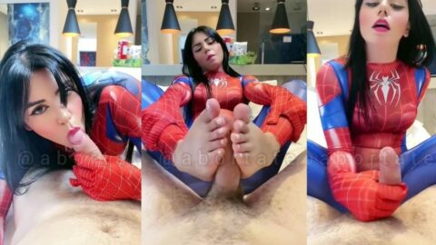 Bianca Alves Spider Girl Blowjob And Footjob Video Leaked