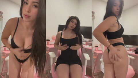 Aishah Sofey Black Dress Striptease Video Leaked